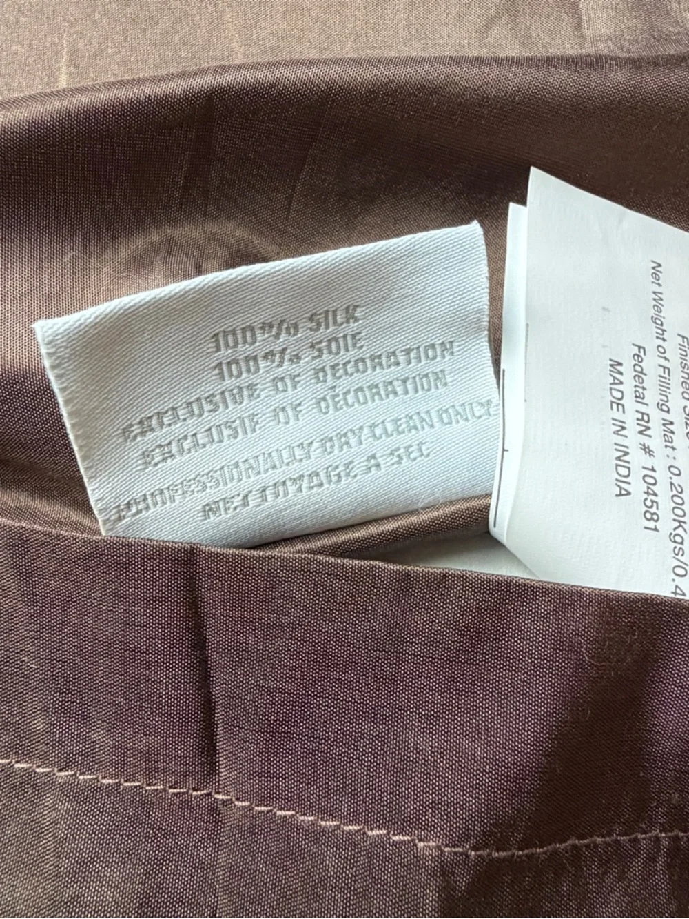 Restoration Hardware 2 100% Silk Quilt Pillow Shams Standard/Queen NWOT